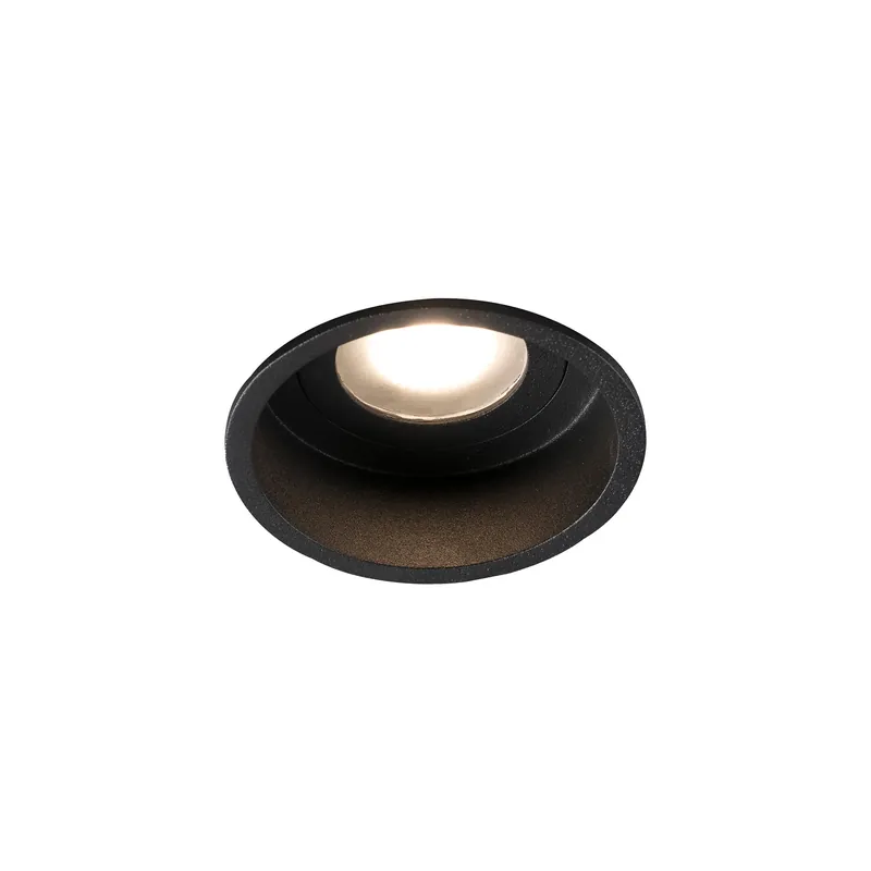 Última Versión Downlight empotrable de techo Faro Hyde GU10 LED negro mate IP44 40115