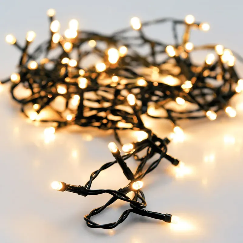 Solo Hoy Elektro3 navidad Guirnalda Fija 180 LEDs Blanco Calido Fija 220V Ip44 16,5M 71191