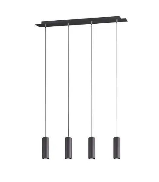Lámpara de techo colgante Trio Marley 4 luces negro mate 150cm 3 Ordena Ya