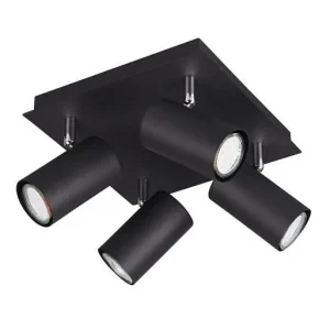 Foco Trio Marley 4 luces negro mate 8 Disponible Ahora