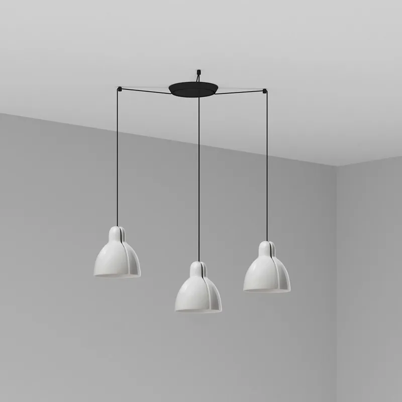 A Buen Precio Lámpara de techo colgante Faro Venice 3 luces E27 LED blanco brillo 64255-111-3L
