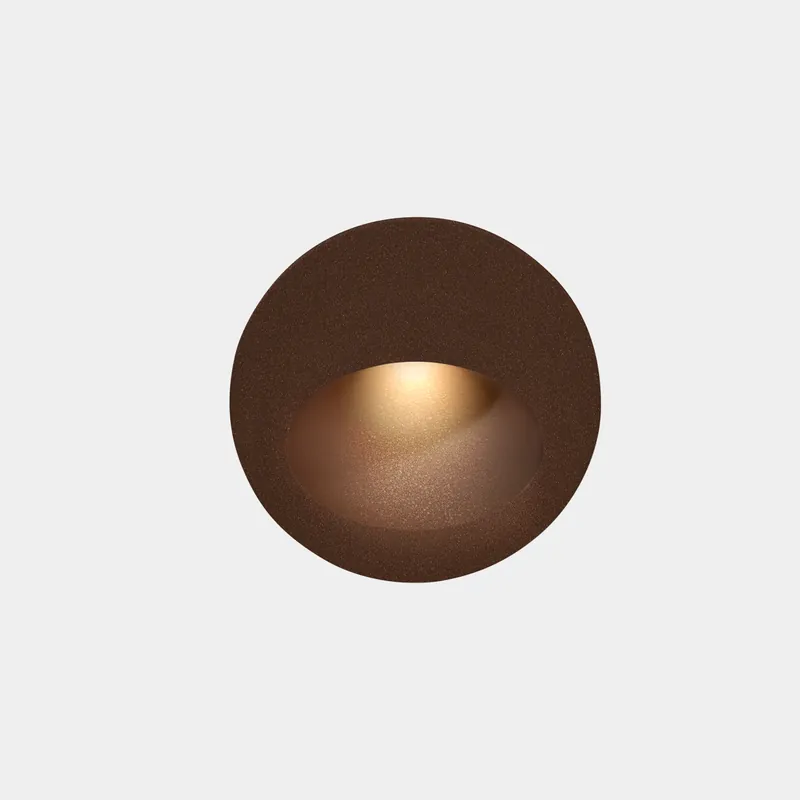 Empotrable de pared LedsC4 Bat Round Oval LED marrón 2700K IP66 05-E108-J6-CK Garantía De Devolución De Dinero