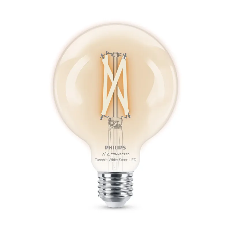Bestseller Bombilla de filamento Philips WiZ transparente G95 7W E27 806lm