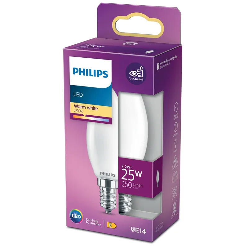 Bestseller Bombilla de filamento Philips mate B35 25W E14 2700K 250lm