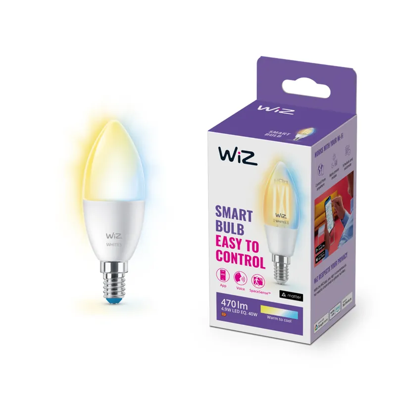 Popular Bombilla LED Vela Philips Instelbaar wit regulable C37 40W E14 470lm