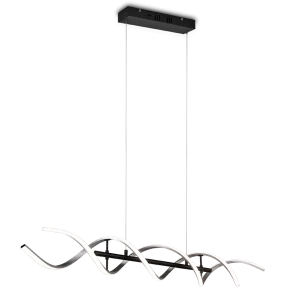 Últimas Unidades Lámpara de techo colgante Trio Sequence LED aluminio pulido regulable 150cm 341810205